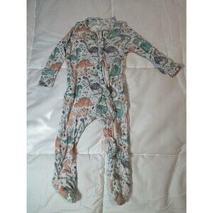 Angel Dear Ruffle Bodysuit with Pastel Dinosaurs 3-6mo